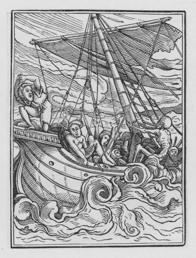 Holbeins Totentanz: Das Schiff im Sturm von Hans after Holbein the Younger