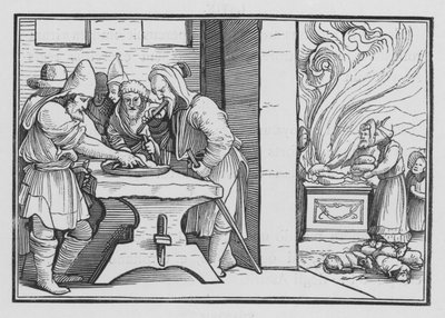 Josia lässt ein feierliches Passahfest abhalten, 2 Chroniken XXXV, 1 von Hans after Holbein the Younger