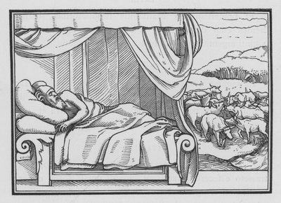Pharaos zwei Träume, Genesis XLI, 8 von Hans after Holbein the Younger
