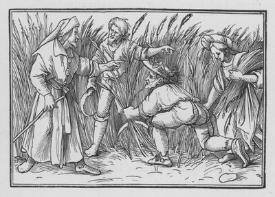 Ruth sammelt Ähren auf den Feldern von Boas, Ruth II, 5 von Hans after Holbein the Younger