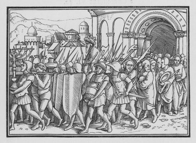 Schischak plündert Jerusalem, 2 Chroniken XII, 9 von Hans after Holbein the Younger