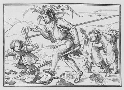 Die allgemeine Verderbtheit der Menschheit, Psalm LIII, 1 von Hans after Holbein the Younger