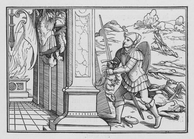 Der Sturz und Tod Sauls, 1 Chroniken X, 10 von Hans after Holbein the Younger