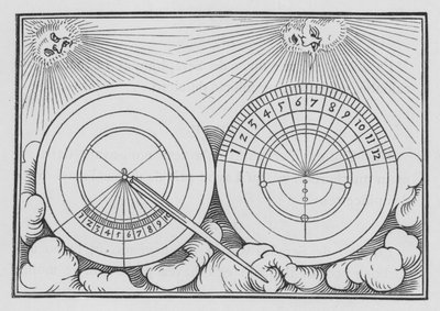 Die Rückkehr des Sonnenschattens um zehn Grad auf der Sonnenuhr des Ahas, Jesaja XXXVIII, 8 von Hans after Holbein the Younger