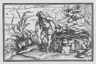 Die Prüfung von Abrahams Glauben, Genesis XXII, 10 von Hans after Holbein the Younger