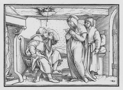 Tobit wird blind, Tobit II, 10 von Hans after Holbein the Younger