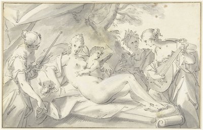 Venus inmitten von Kunst und Wissenschaft von Hans von Aachen