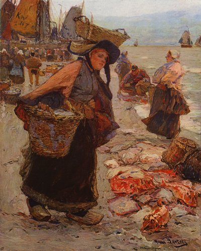 Niederländischer Fischmarkt von Hans von Bartels