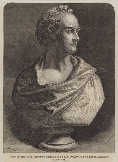 Büste des verstorbenen Viscount Hardinge, von J. H. Foley von Harden Sidney Melville
