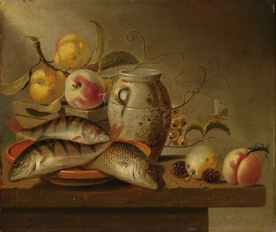 Stillleben mit irdenem Krug von Harmen Steenwijck