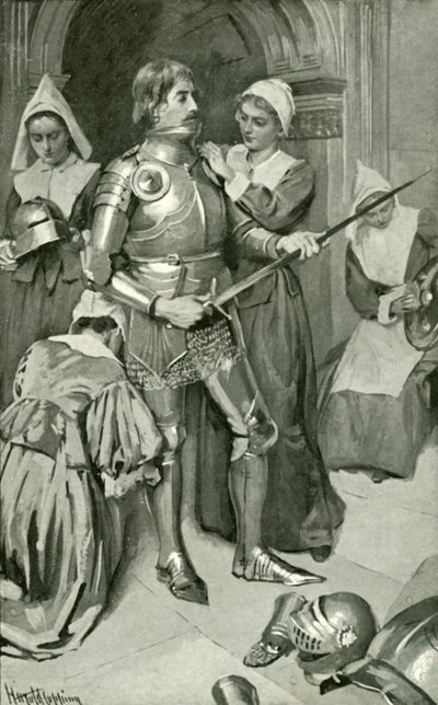 Christian in Rüstung gekleidet von Harold Copping