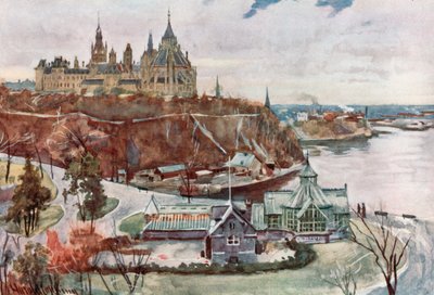 Parlamentsgebäude, Ottawa von Harold Copping