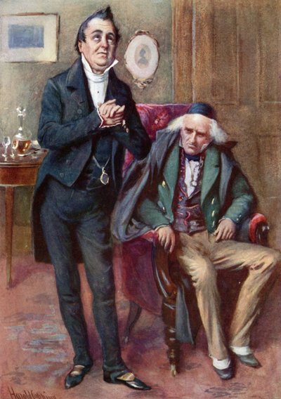 Mr. Pecksniff und Old Martin Chuzzlewit von Harold Copping