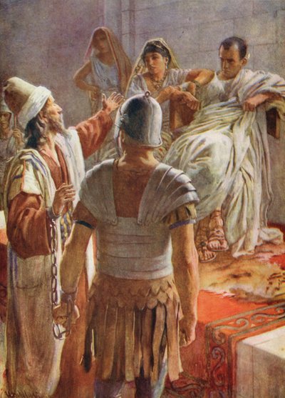 Neues Testament: St. Paulus und Felix von Harold Copping