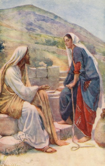Neues Testament: Der Brunnen von Sychar von Harold Copping