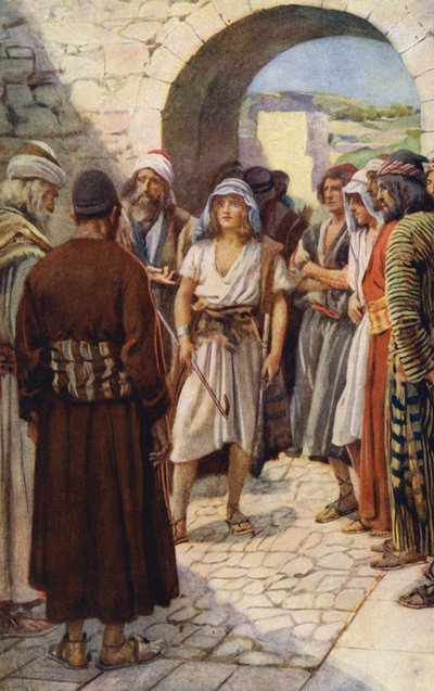 Altes Testament: David vor Samuel gerufen von Harold Copping