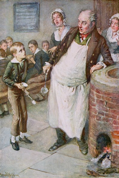 Oliver bittet um mehr, Illustration für 