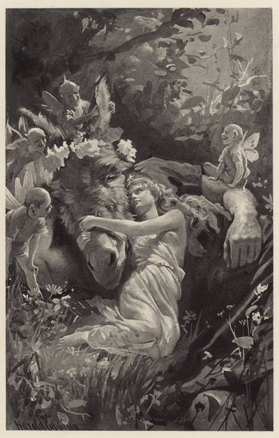 Schlaf, sagte die Königin, und ich werde dich in meinen Armen wiegen, oh, wie ich dich liebe! wie ich dich anbete! von Harold Copping
