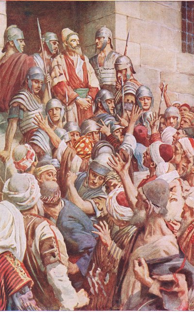 St. Paulus in Jerusalem, Illustration aus Harold Copping Bilder: Die Kronen-Serie, ca. 1920er von Harold Copping
