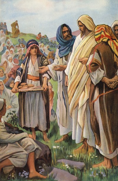 Das Wunder der Brotvermehrung von Harold Copping