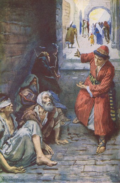 Die große Einladung, Illustration aus Harold Copping Pictures: The Crown Series, ca. 1920er Jahre von Harold Copping