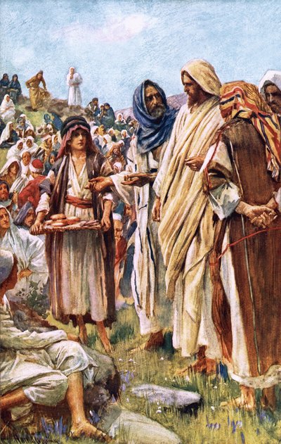 Das Wunder der Brotvermehrung von Harold Copping