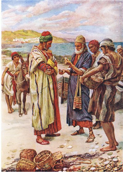 Die kostbare Perle, Illustration aus Harold Copping Pictures: The Crown Series, ca. 1920er Jahre von Harold Copping