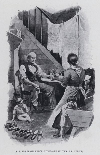 Das Zuhause eines Pantoffelmachers, nach zehn Uhr nachts von Harold Hume Piffard
