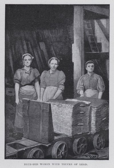 Blaubett-Frauen mit Bleiwagen von Harold Hume Piffard