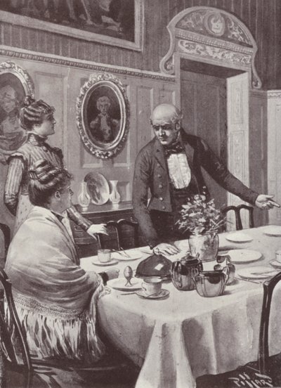 Illustration zu Vanity Fair von William Makepeace Thackeray (Lithografie) von Harold Hume Piffard