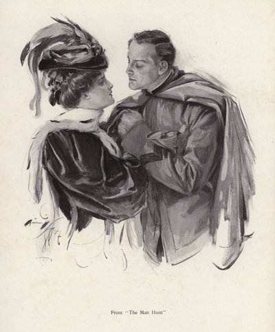 Szene aus Die Menschenjagd von Harrison Fisher
