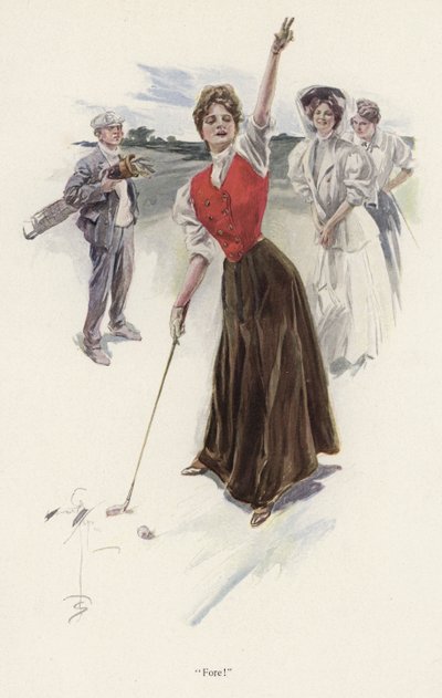 Golferin auf dem Platz von Harrison Fisher