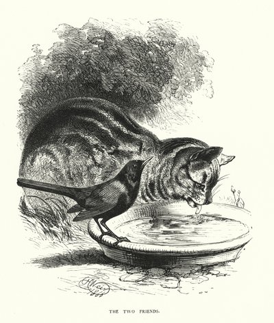 Die zwei Freunde (Stich) von Harrison William Weir