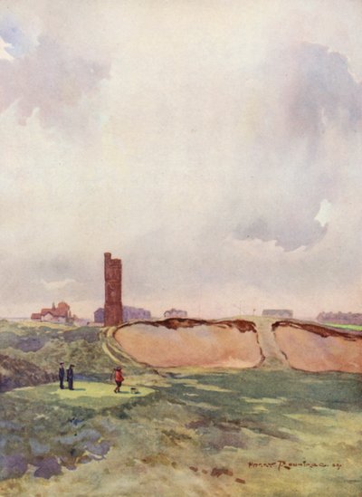 Golfplätze: Littlestone, der Schlag vom siebzehnten Abschlag von Harry (1878 1950) Rountree