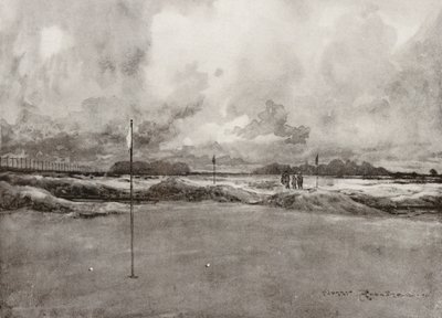 Golfplätze: Mitcham, das siebte Grün von Harry (1878 1950) Rountree