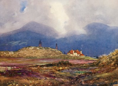 Golfplätze: Newcastle, das neunte Loch und das Clubhaus von Harry (1878 1950) Rountree
