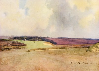 Golfplätze: Walton Heath, zweiter Schlag am siebten Loch von Harry (1878 1950) Rountree