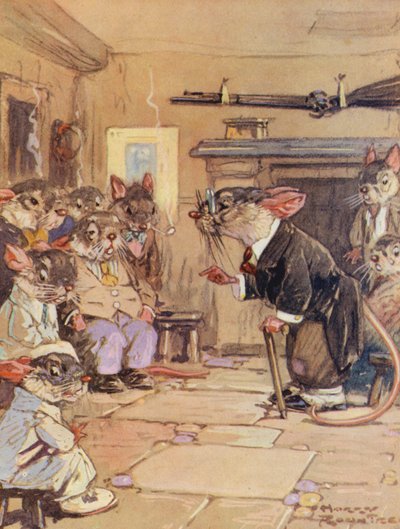Äsops Fabeln: Die Mäuse im Rat von Harry (1878 1950) Rountree