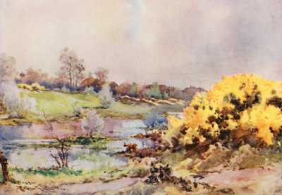 Golfplätze: Arbeiten, Rückblick auf das sechzehnte Grün von Harry (1878 1950) Rountree