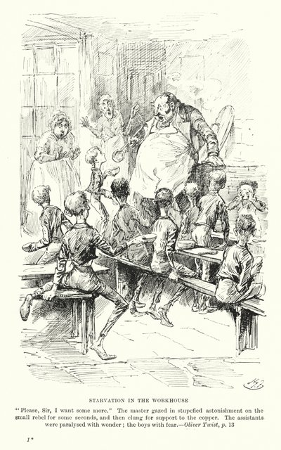 Illustration für Oliver Twist von Charles Dickens von Harry (after) Furniss