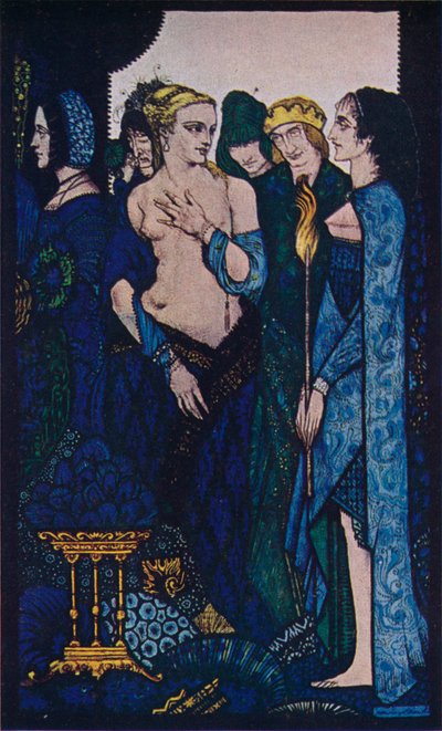 Wir nannten Lucrezia Crivelli und Tizians Dame, um 1910 von Harry Clarke