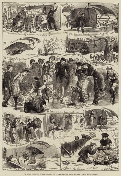 Ein glückliches Weihnachten auf dem Land, wie es von Little Topsell verbracht wurde von Harry Furniss