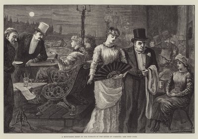 Eine Mittsommernacht auf der Terrasse des House of Commons von Harry Furniss