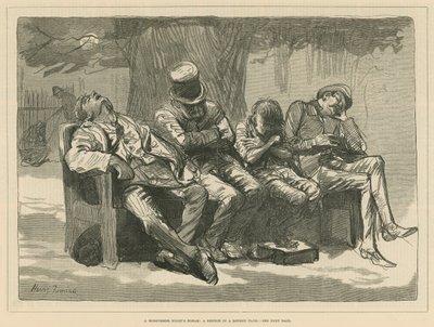 Ein Sommernachtstraum: Eine Skizze in einem Londoner Park von Harry Furniss