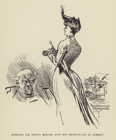 Admiral Sir Henry Keppel und sein Amanuensis in Albany von Harry Furniss