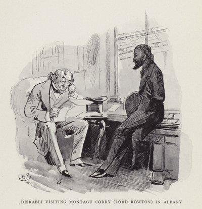 Disraeli besucht Montagu Corry (Lord Rowton) in Albany von Harry Furniss