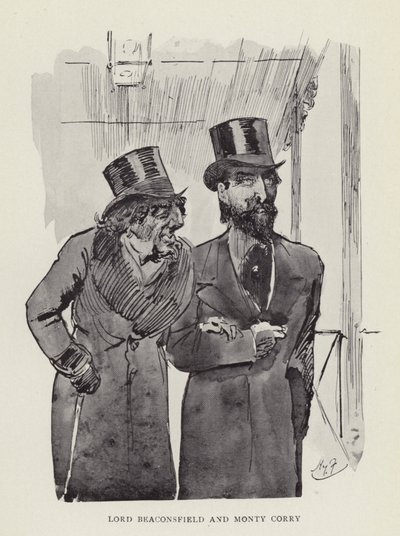 Lord Beaconsfield und Monty Corry von Harry Furniss