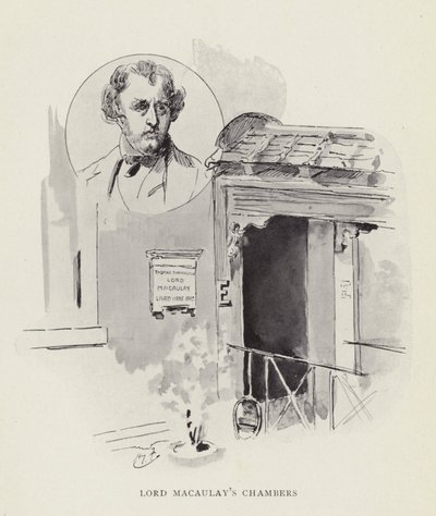 Lord Macaulays Kammern von Harry Furniss