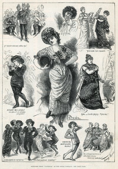 Skizzen aus Patience an der Opera Comique von Harry Furniss