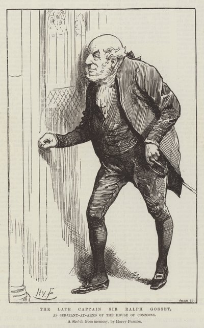 Der verstorbene Kapitän Sir Ralph Gosset als Serjeant-at-Arms des House of Commons von Harry Furniss